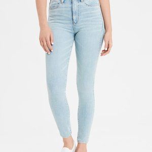 aeo high waist light wash jeggings